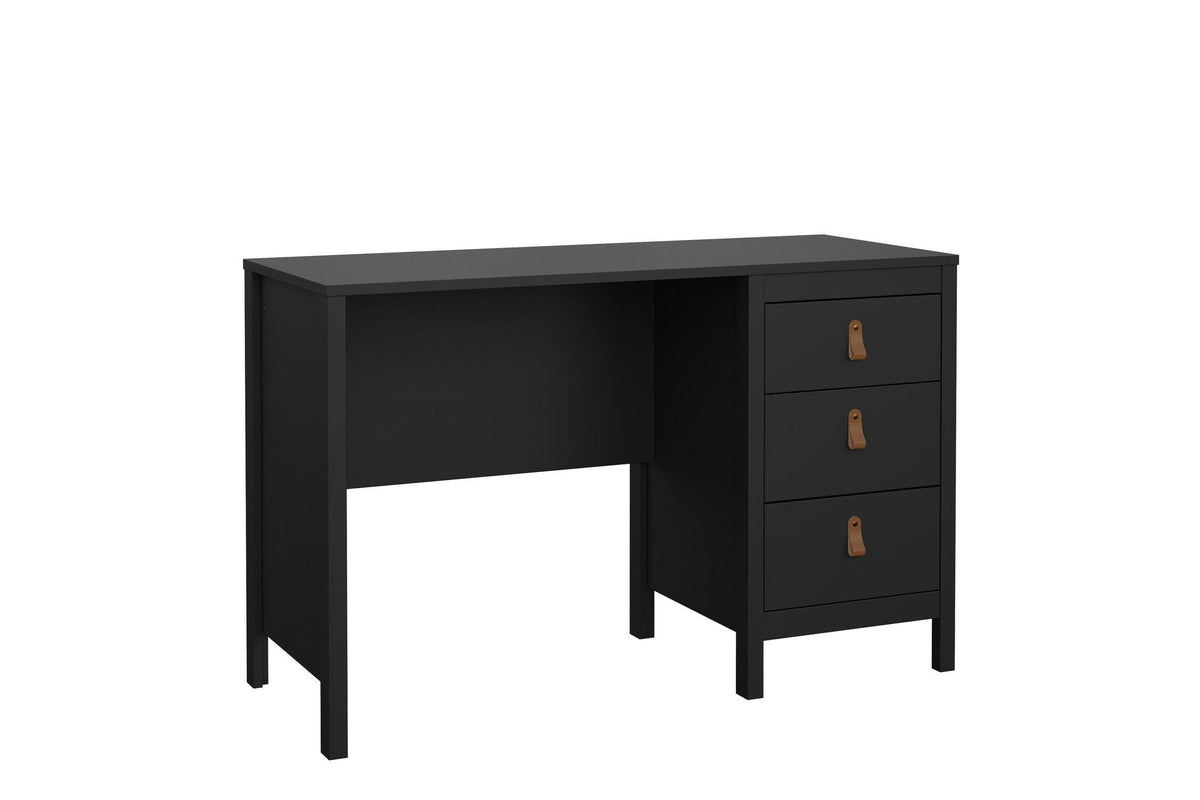 Barcelona Desk 3 Drawers In Matt Black