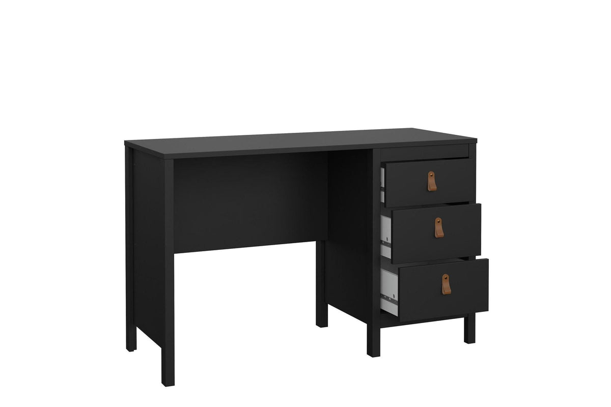 Barcelona Desk 3 Drawers In Matt Black