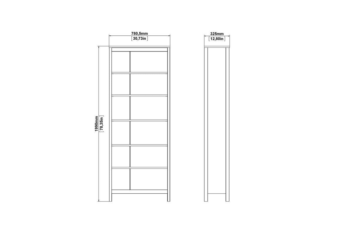 Barcelona Bookcase In White