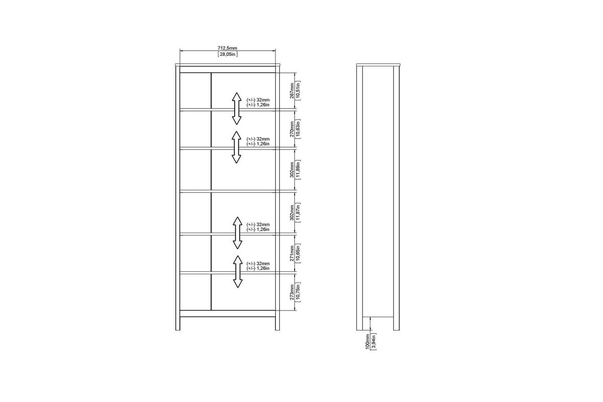 Barcelona Bookcase In Black