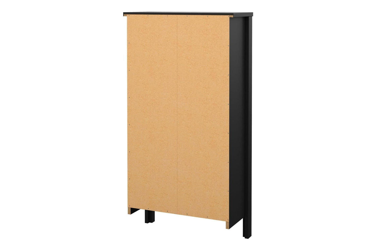 Barcelona Shoe Cabinet 2 Flip Down Doors In Matt Black