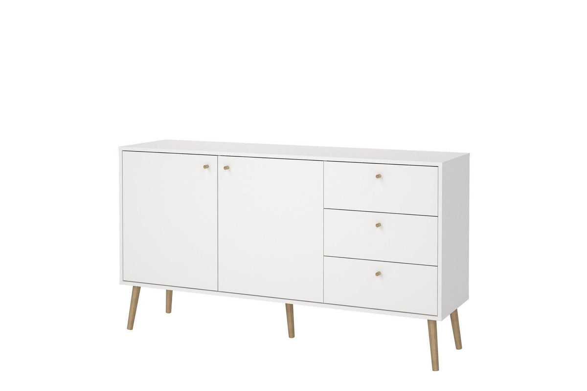 Cumbria Sideboard 2 Doors + 3 Drawers White