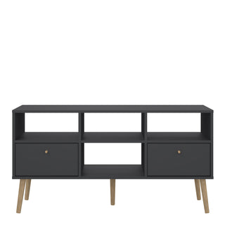 cumbria tv-unit 2 drawers dark grey