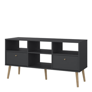 cumbria tv-unit 2 drawers dark grey