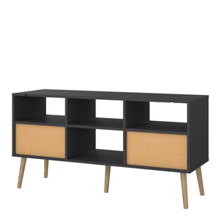 cumbria tv-unit 2 drawers dark grey