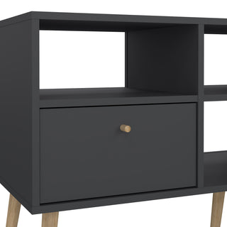 cumbria tv-unit 2 drawers dark grey