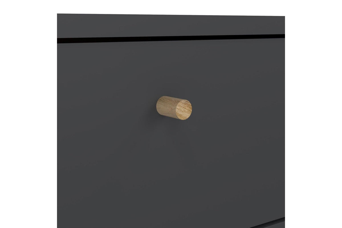 Cumbria Nightstand 1 Door + 1 Drawer Dark Grey