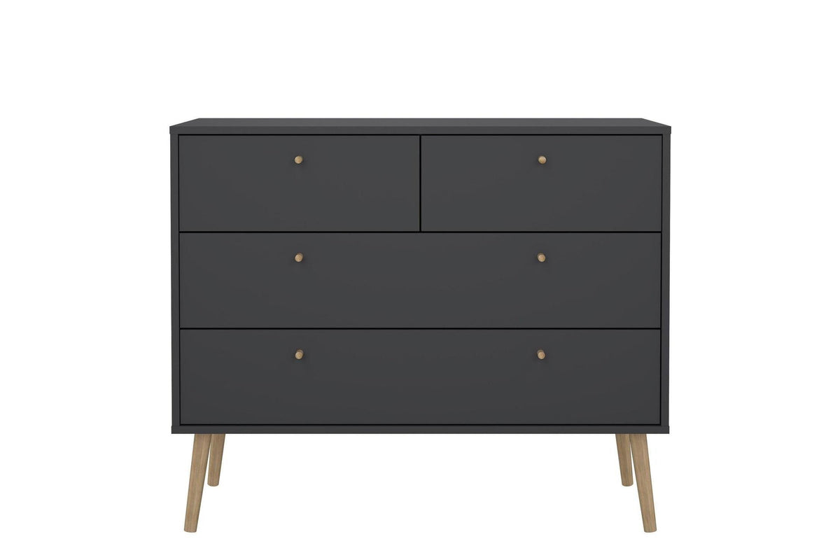 Cumbria Chest 2 + 2 Drawers Dark Grey