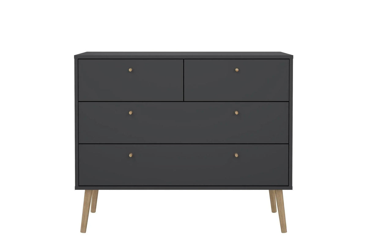 Cumbria Chest 2 + 2 Drawers Dark Grey