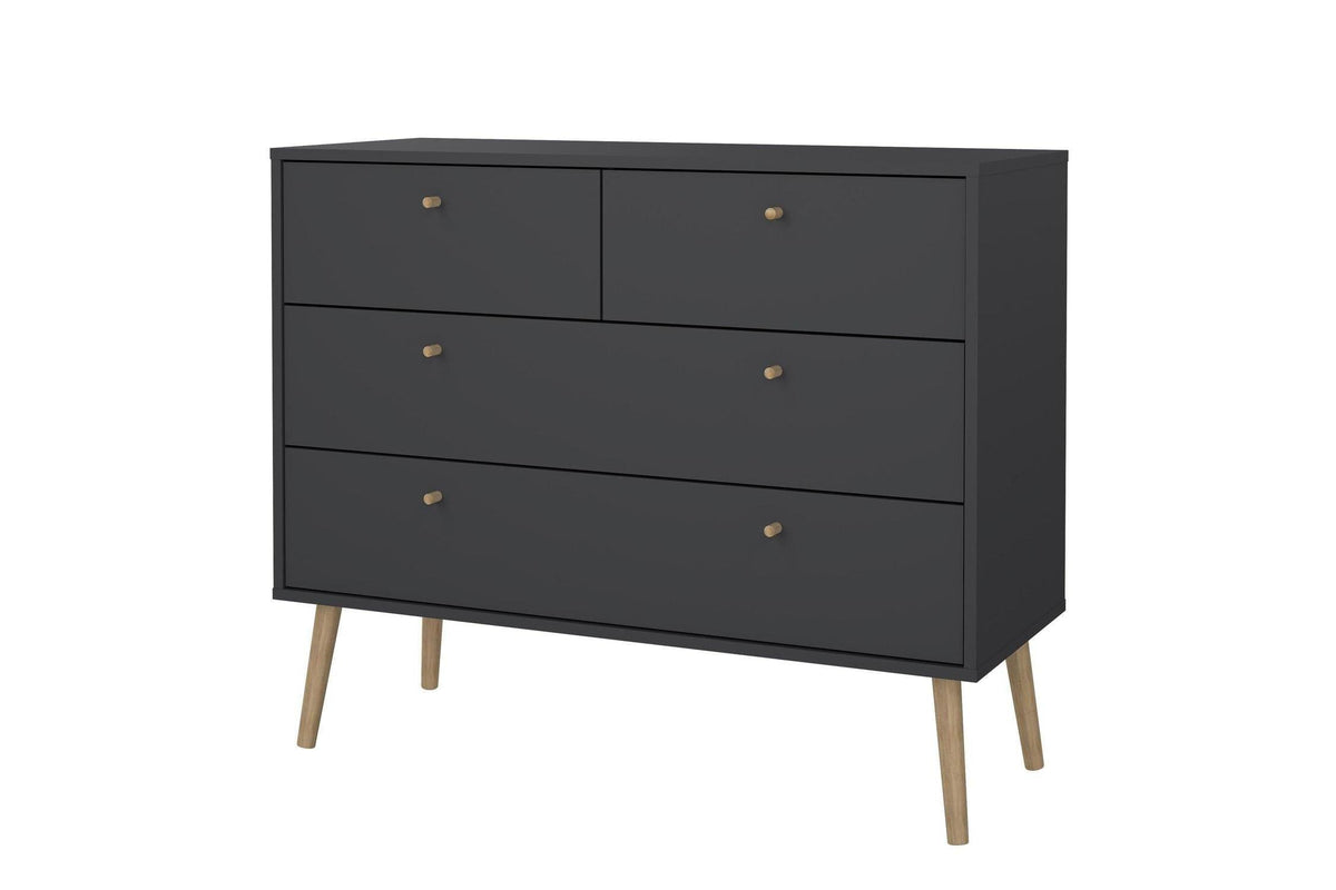 Cumbria Chest 2 + 2 Drawers Dark Grey