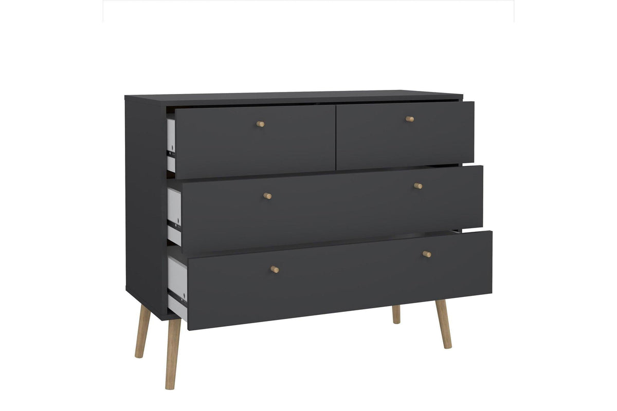 Cumbria Chest 2 + 2 Drawers Dark Grey