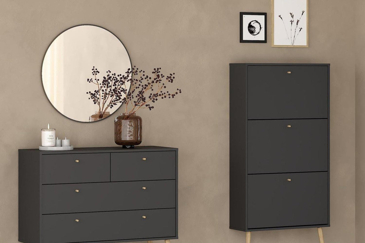 Cumbria Chest 2 + 2 Drawers Dark Grey