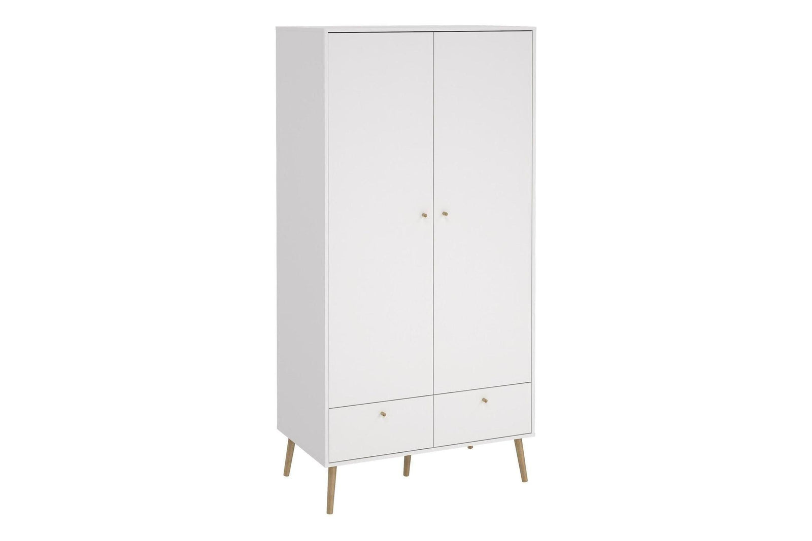 Cumbria Wardrobe With 2 Doors + 2 Drawers White