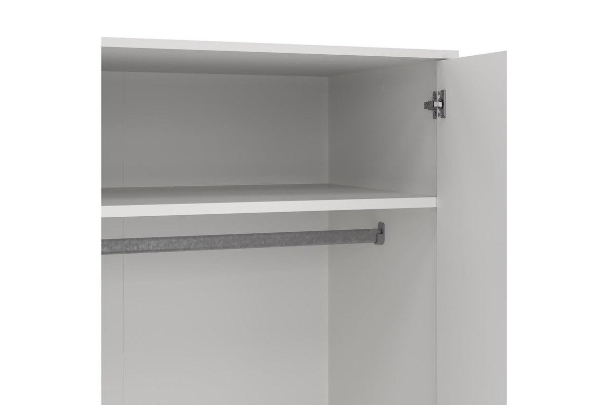 Cumbria Wardrobe With 2 Doors + 2 Drawers White