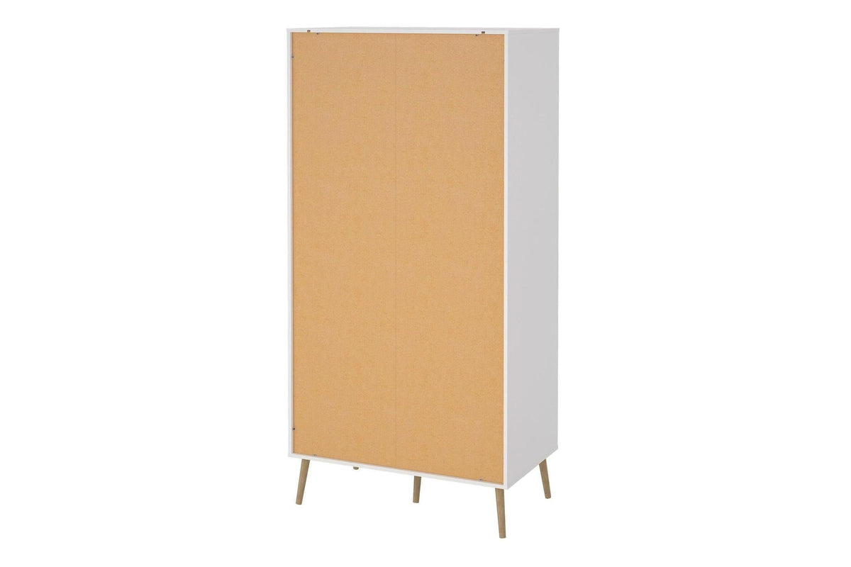 Cumbria Wardrobe With 2 Doors + 2 Drawers White