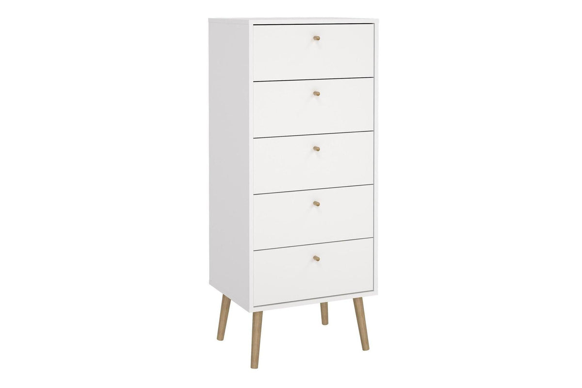 Cumbria Chest 5 Drawers White