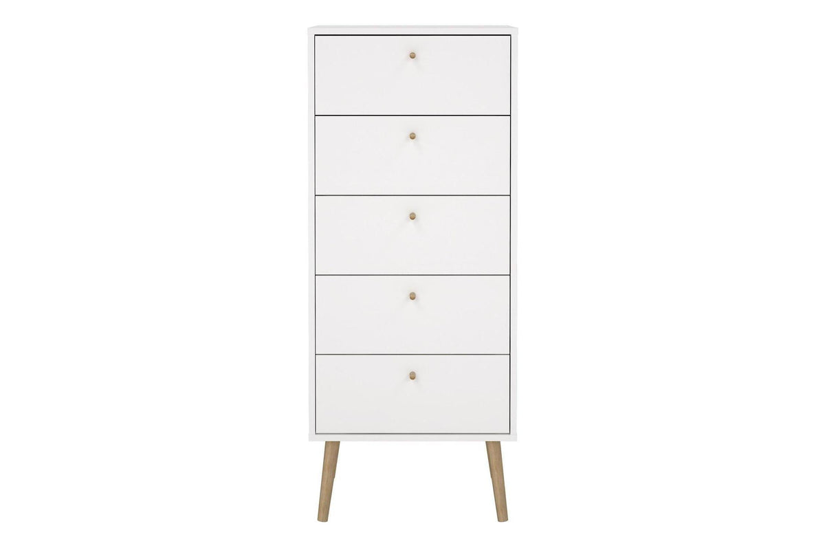 Cumbria Chest 5 Drawers White