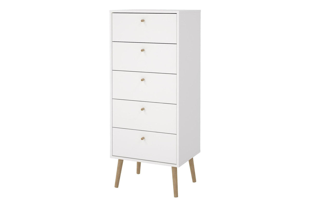 Cumbria Chest 5 Drawers White