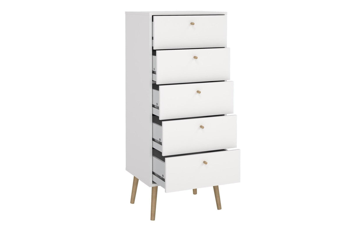Cumbria Chest 5 Drawers White