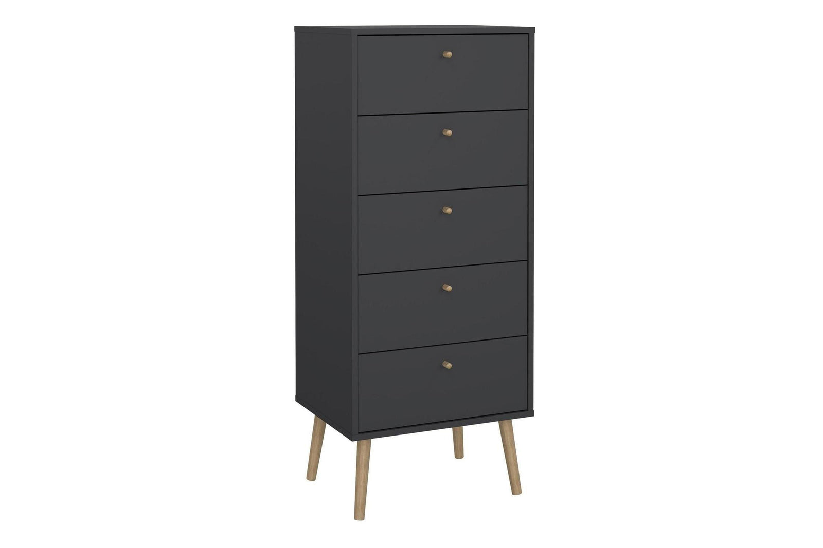 Cumbria Chest 5 Drawers Dark Grey