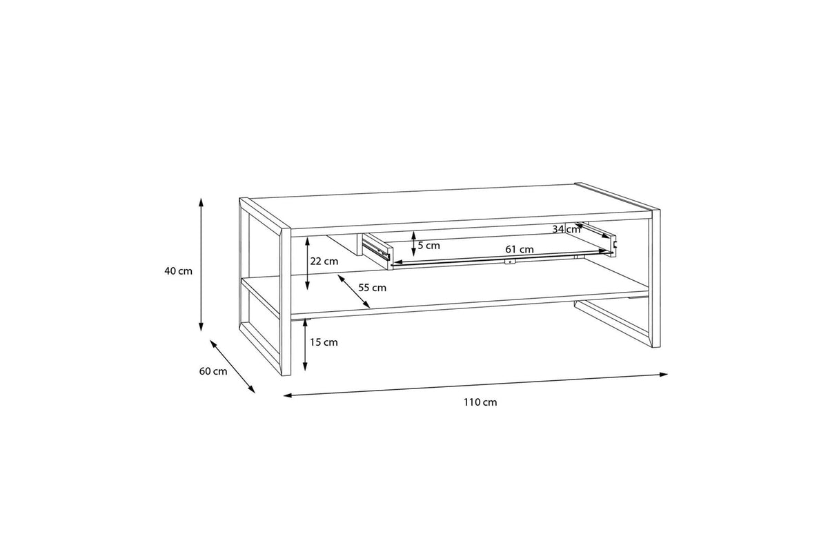 High Rock Coffee Table In Riviera Oak
