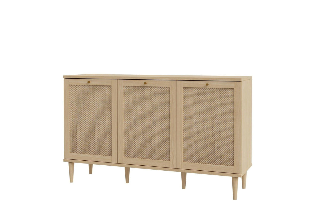Calasetta 3 Door Sideboard In Rattan