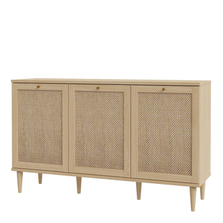 calasetta 3 door sideboard in rattan