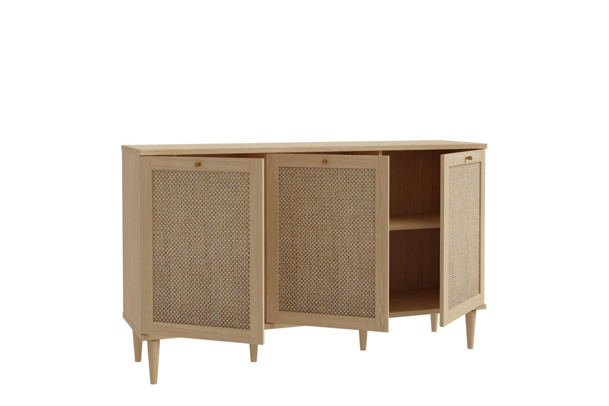 Calasetta 3 Door Sideboard In Rattan