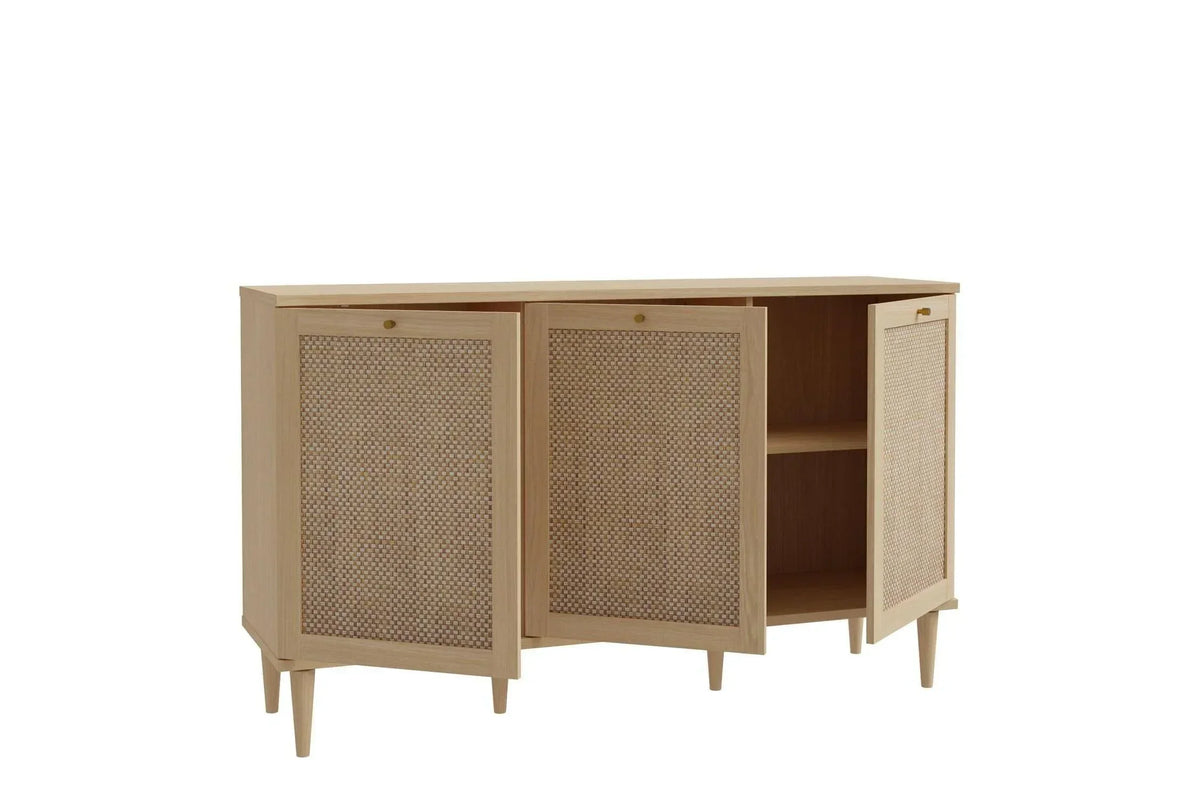 Calasetta 3 Door Sideboard In Rattan