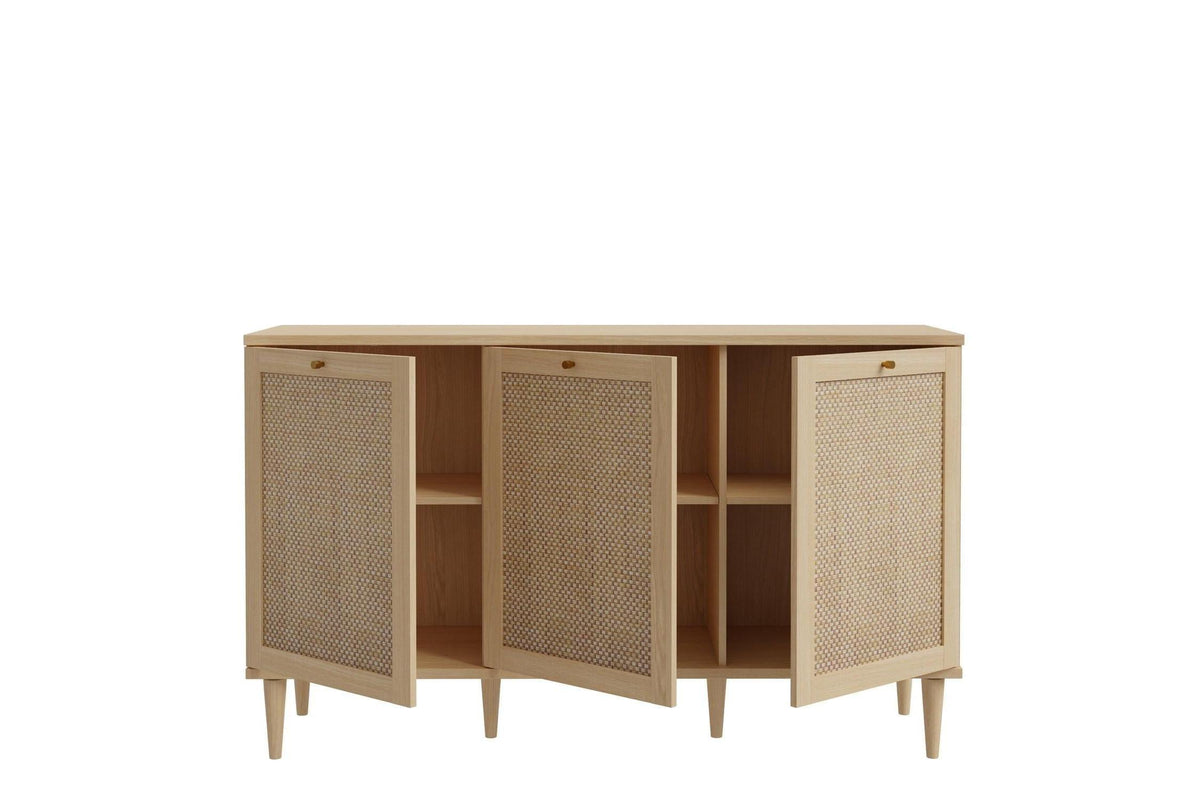 Calasetta 3 Door Sideboard In Rattan