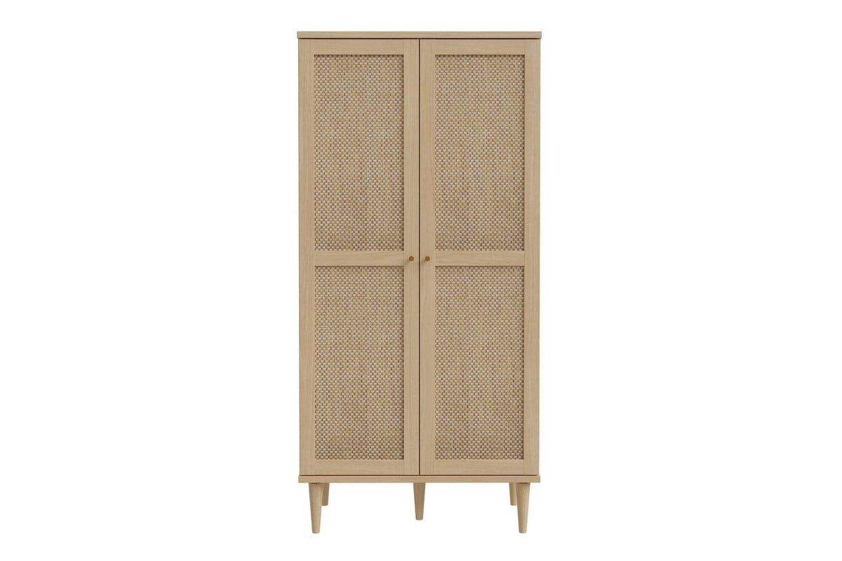 Calasetta 2 Door Display Cabinet In Rattan