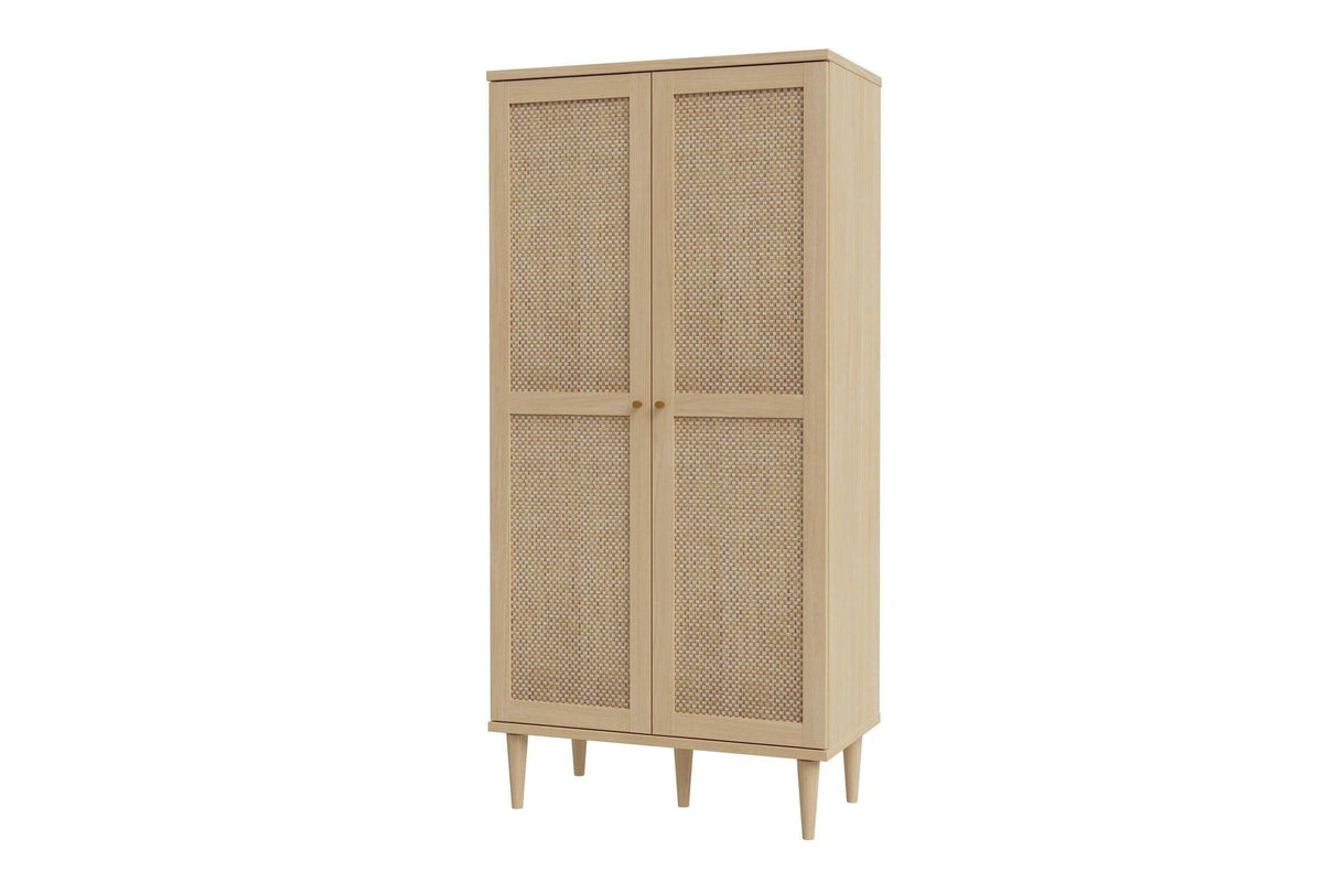 Calasetta 2 Door Display Cabinet In Rattan