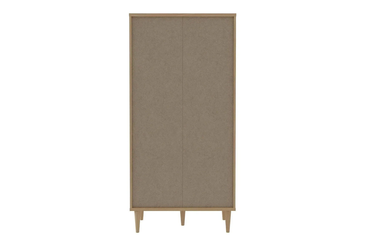 Calasetta 2 Door Display Cabinet In Rattan