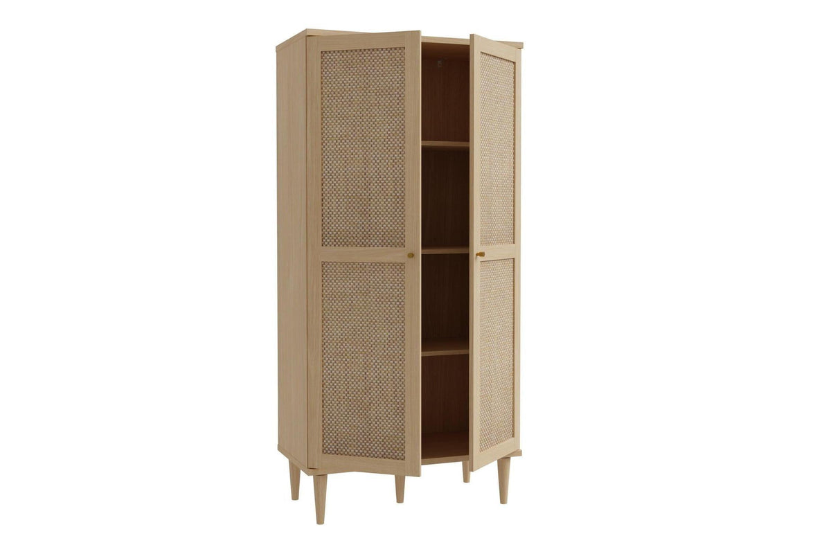 Calasetta 2 Door Display Cabinet In Rattan