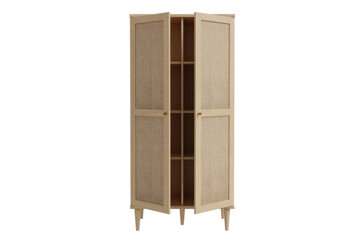 Calasetta 2 Door Display Cabinet In Rattan