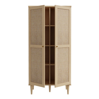 calasetta 2 door display cabinet in rattan