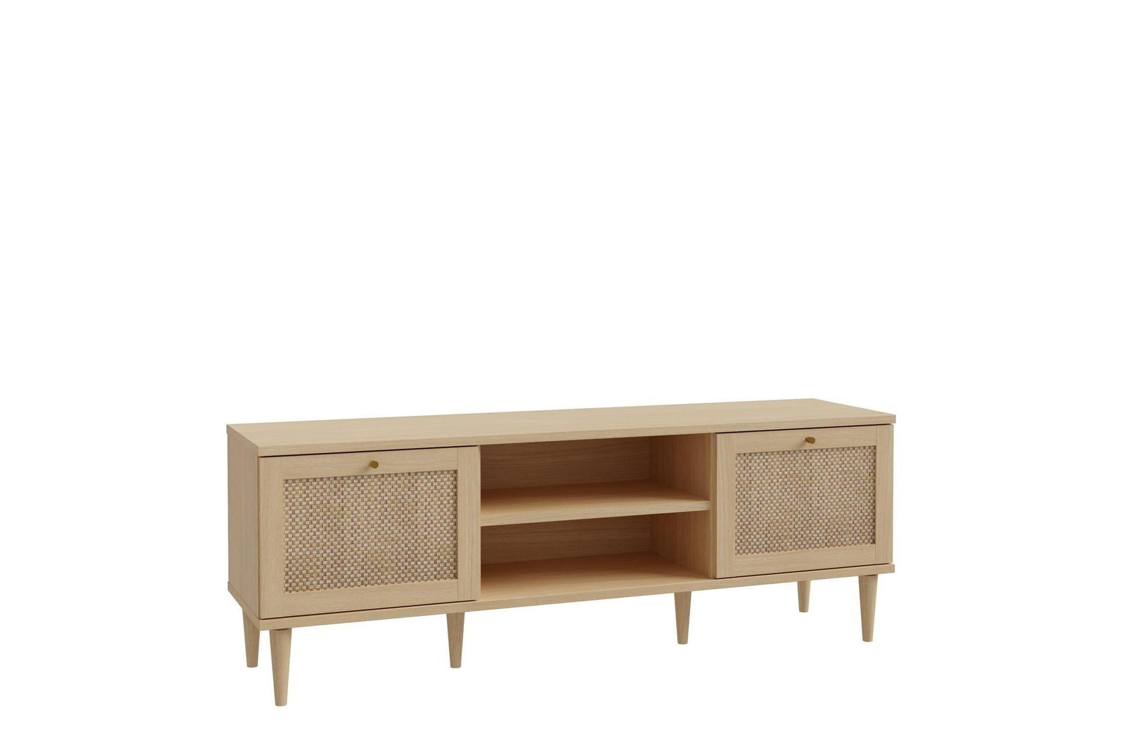 Calasetta 2 Door 1 Shelf Tv Unit In Rattan