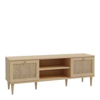 calasetta 2 door 1 shelf tv unit in rattan