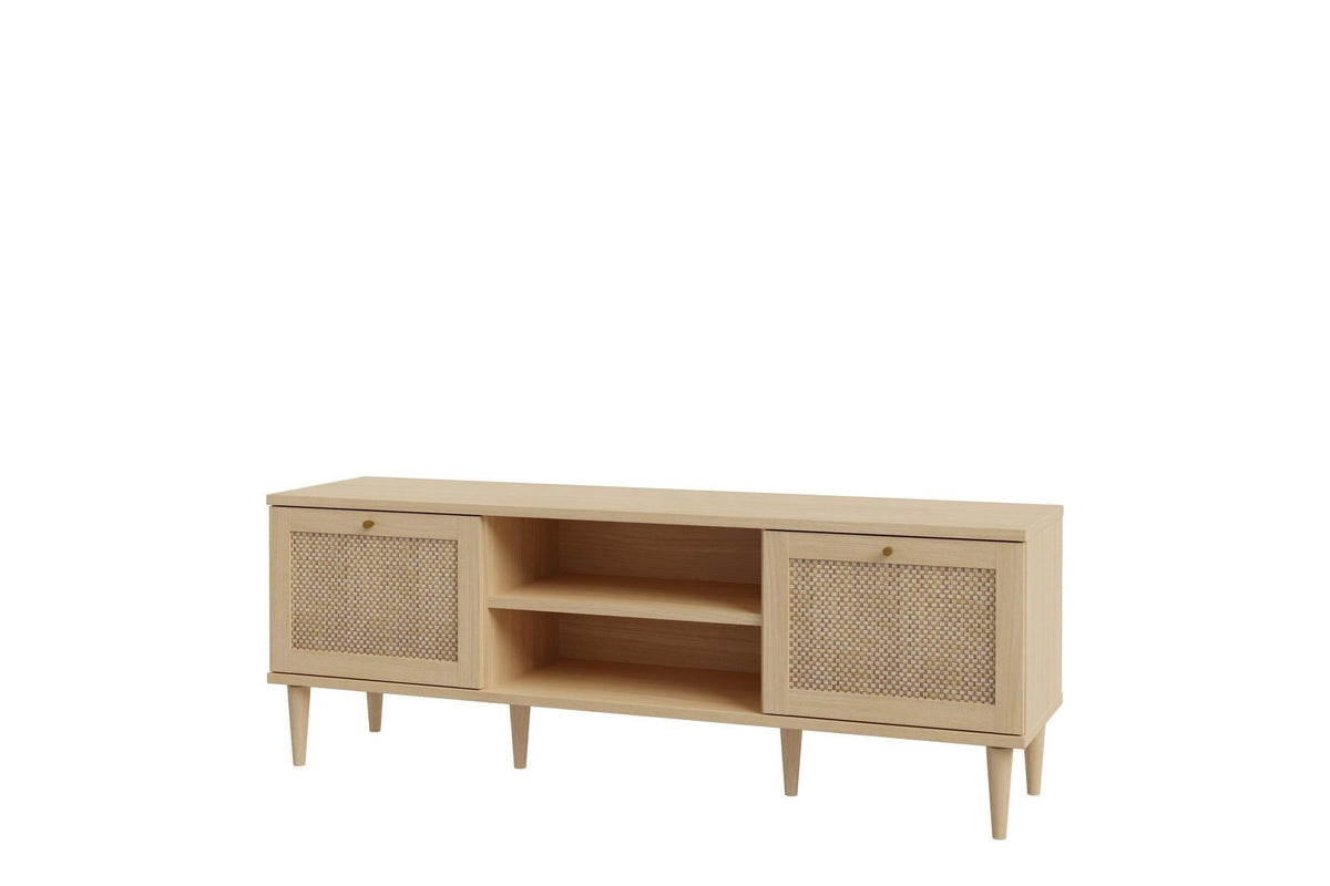 Calasetta 2 Door 1 Shelf Tv Unit In Rattan
