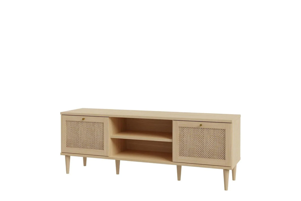 Calasetta 2 Door 1 Shelf Tv Unit In Rattan