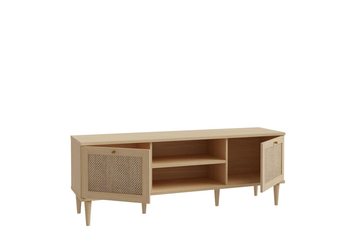 Calasetta 2 Door 1 Shelf Tv Unit In Rattan