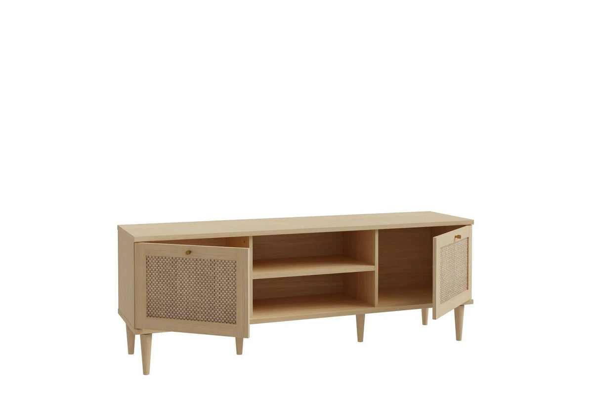 Calasetta 2 Door 1 Shelf Tv Unit In Rattan