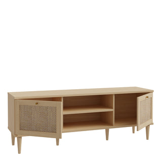 calasetta 2 door 1 shelf tv unit in rattan