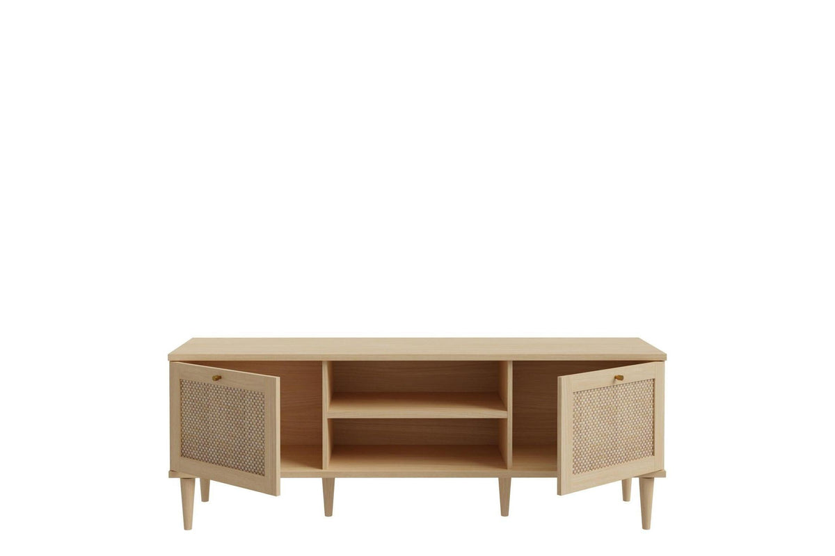 Calasetta 2 Door 1 Shelf Tv Unit In Rattan