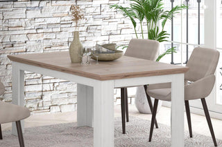 Lopa Extending Dining Table 160-207cm In Oak Nelson/Snowy Oak