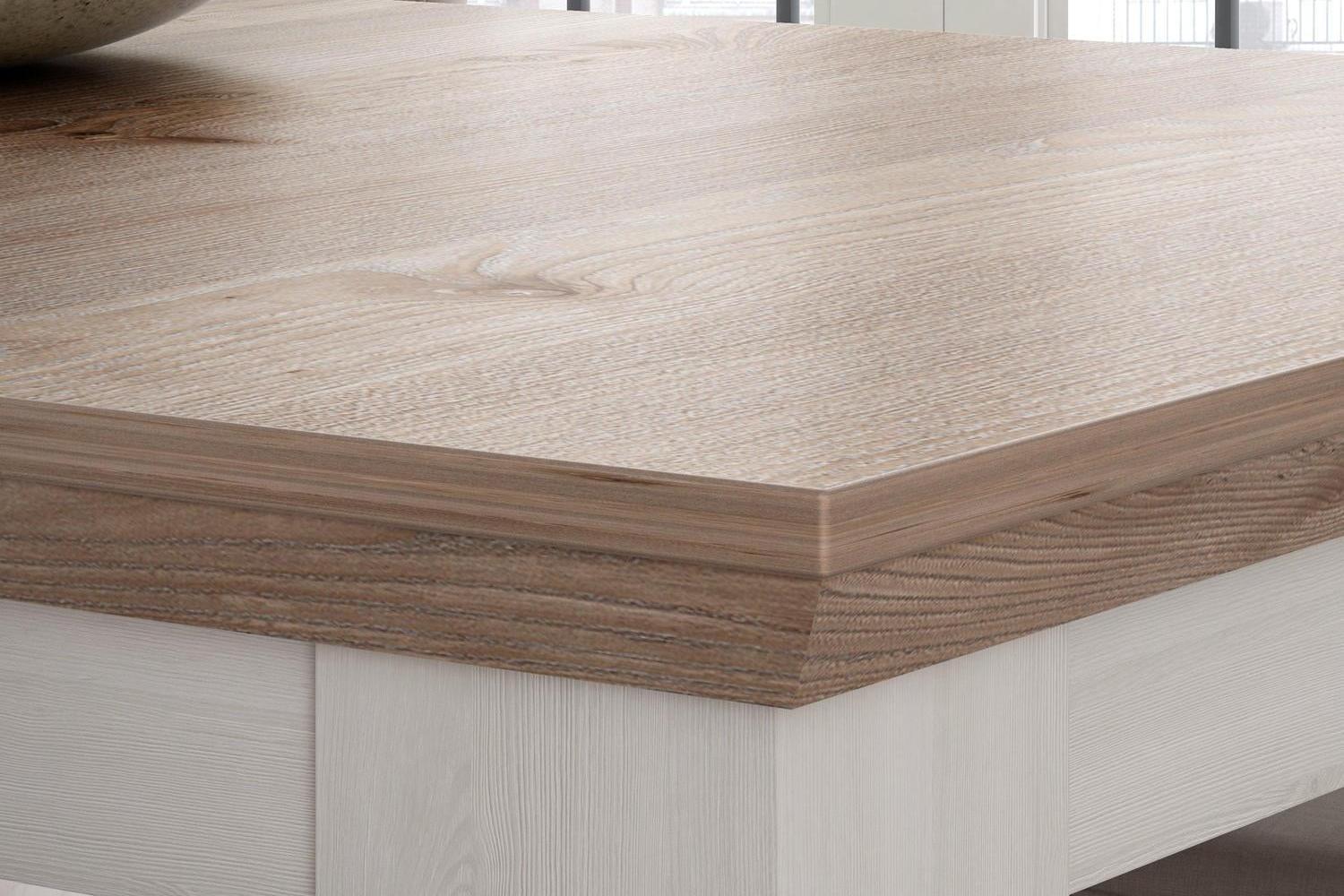 Lopa Extending Dining Table 160-207cm In Oak Nelson/Snowy Oak
