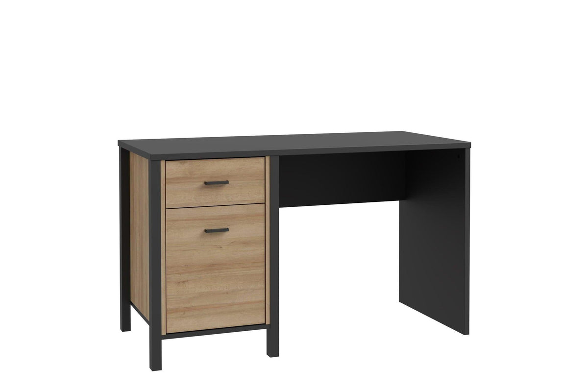 High Rock Desk In Matt Black/Riviera Oak
