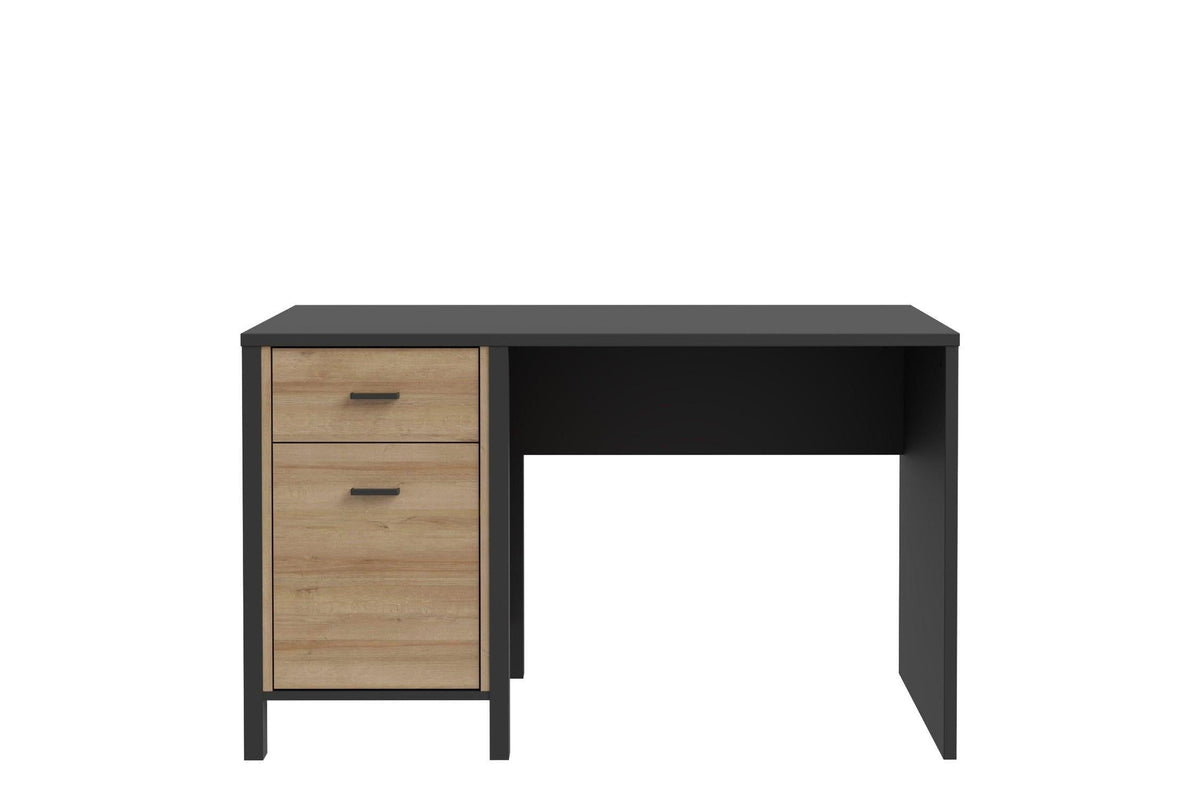 High Rock Desk In Matt Black/Riviera Oak