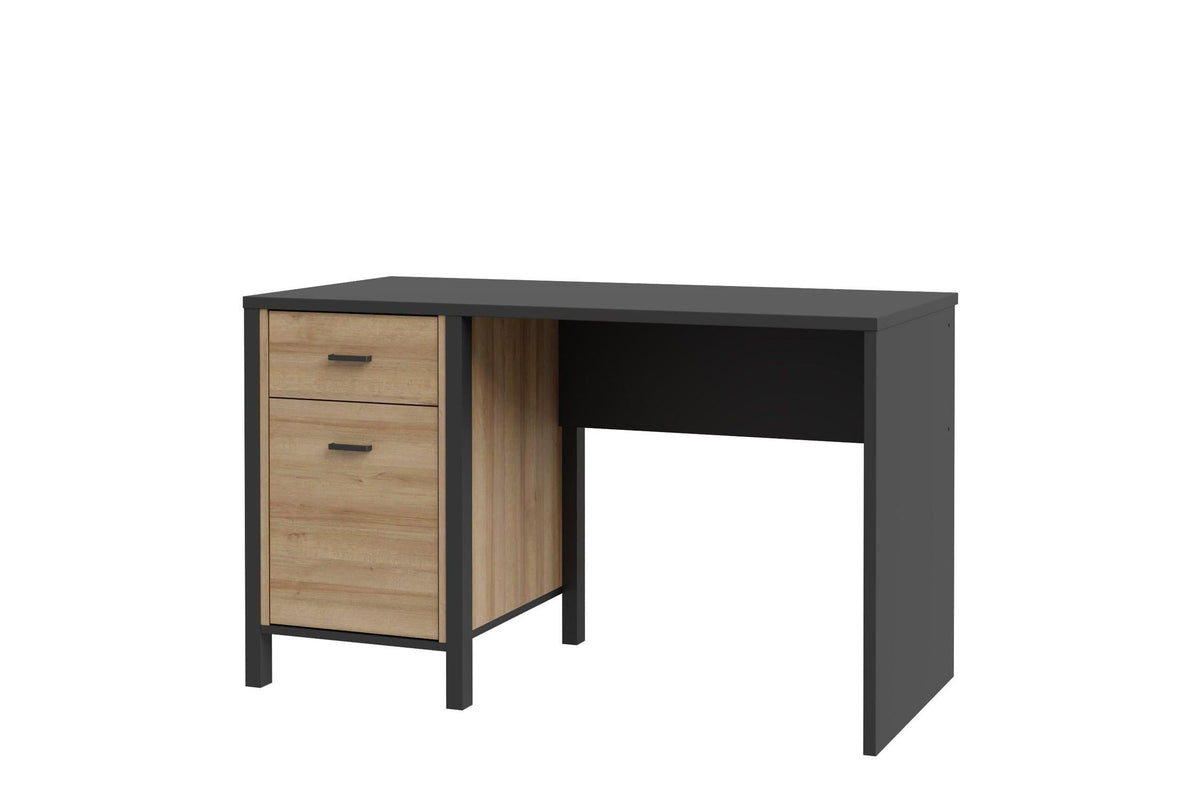 High Rock Desk In Matt Black/Riviera Oak