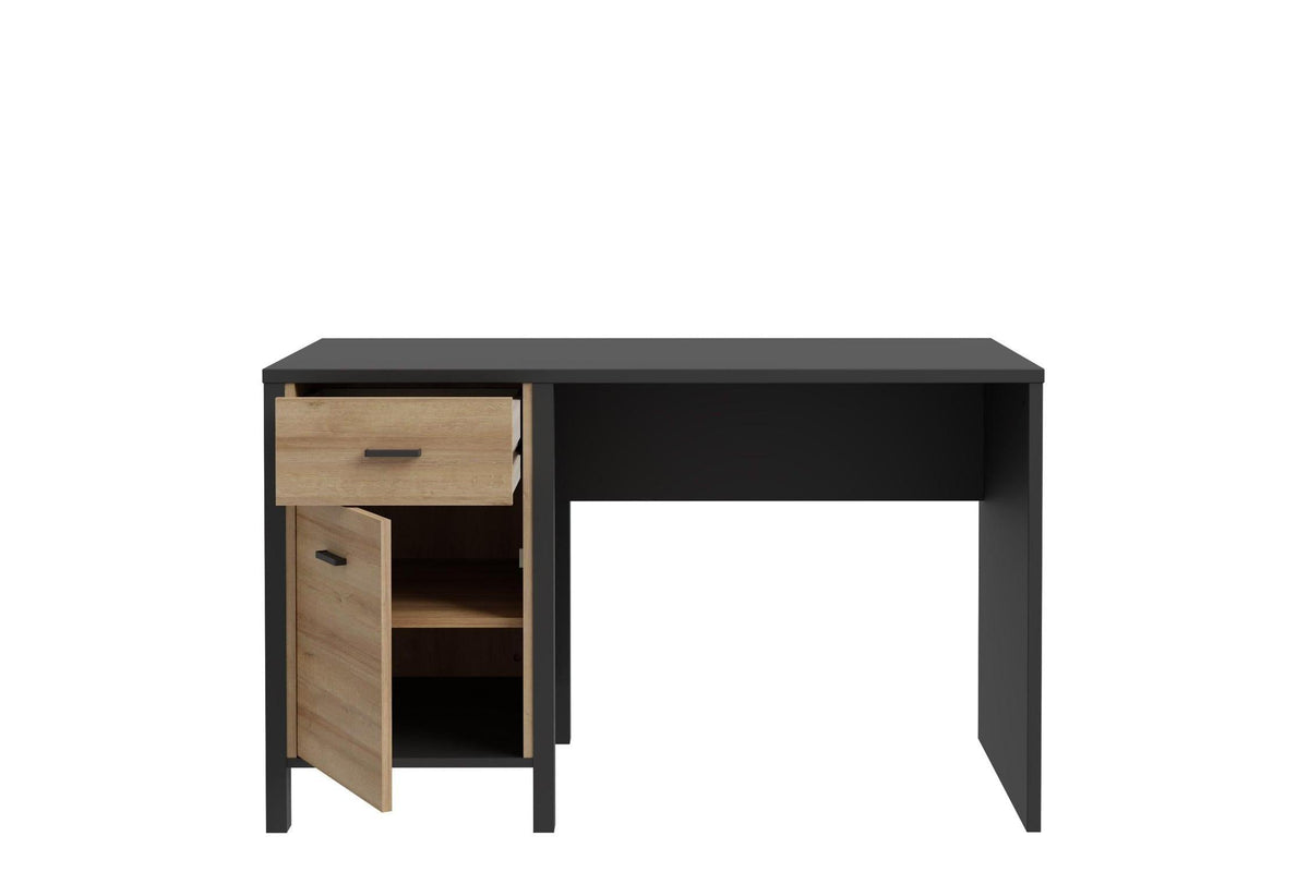 High Rock Desk In Matt Black/Riviera Oak